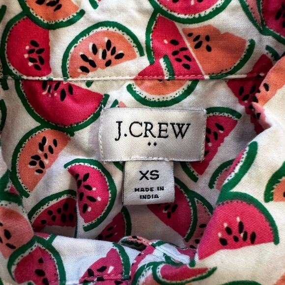 J. Crew Watermelon Print Sleeveless Button down Blouse Women’s size XS summer - Picture 3 of 10